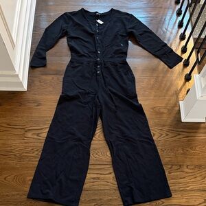 NWT Aerie 100% Cotton Black Long Sleeve Jumpsuit